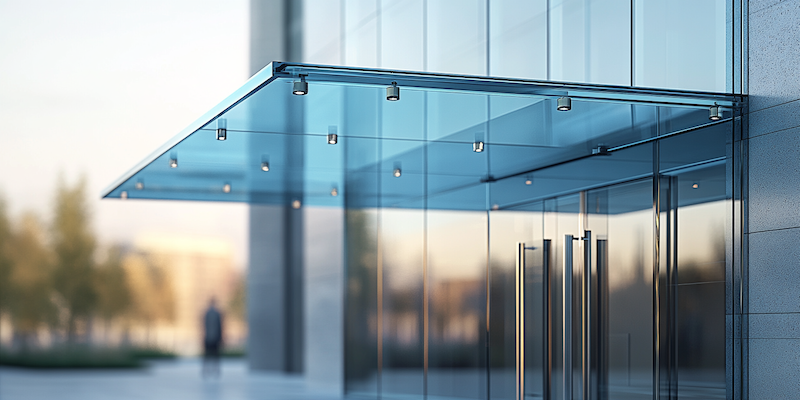 Daszek szklany nad drzwi