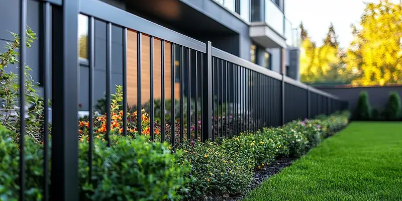 Moderne Metallzäune aus Polen