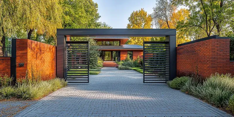 Modern Zaun aus Polen